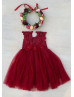 Lace Tulle Tea Length Popular Flower Girl Dress